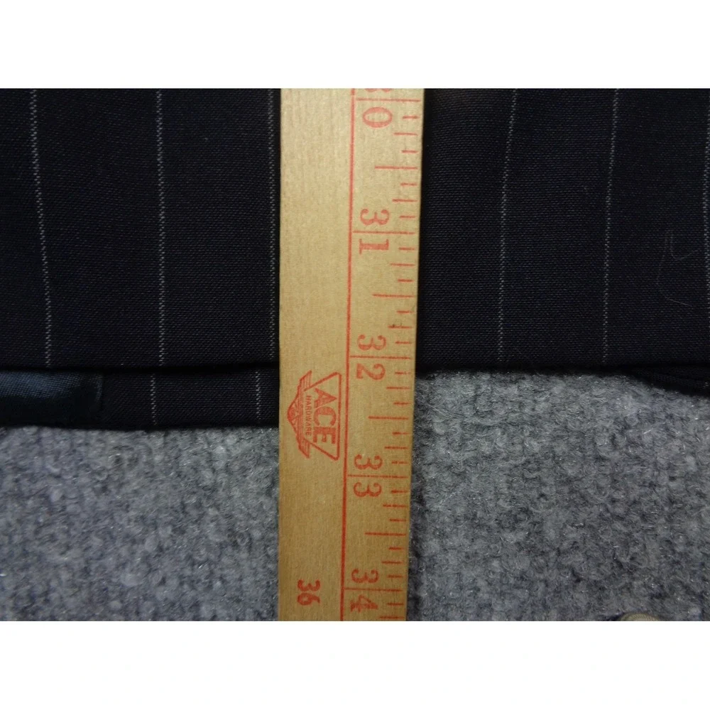 Burberry Virgin Wool Navy Blazer Size 42R Mens Jacket Pinstripe